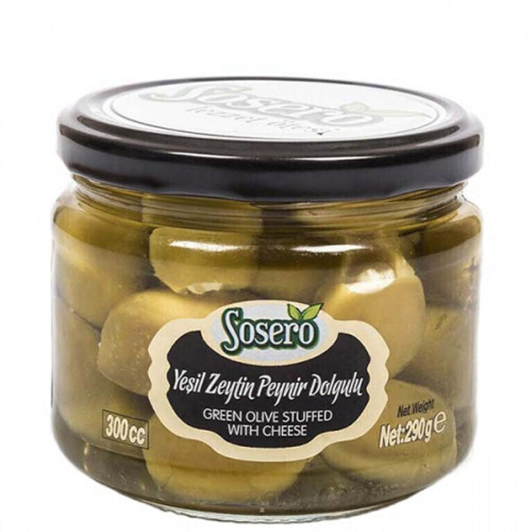 Оливки фаршированные сыром (пастеризованные) SOSERO 290 гр #1