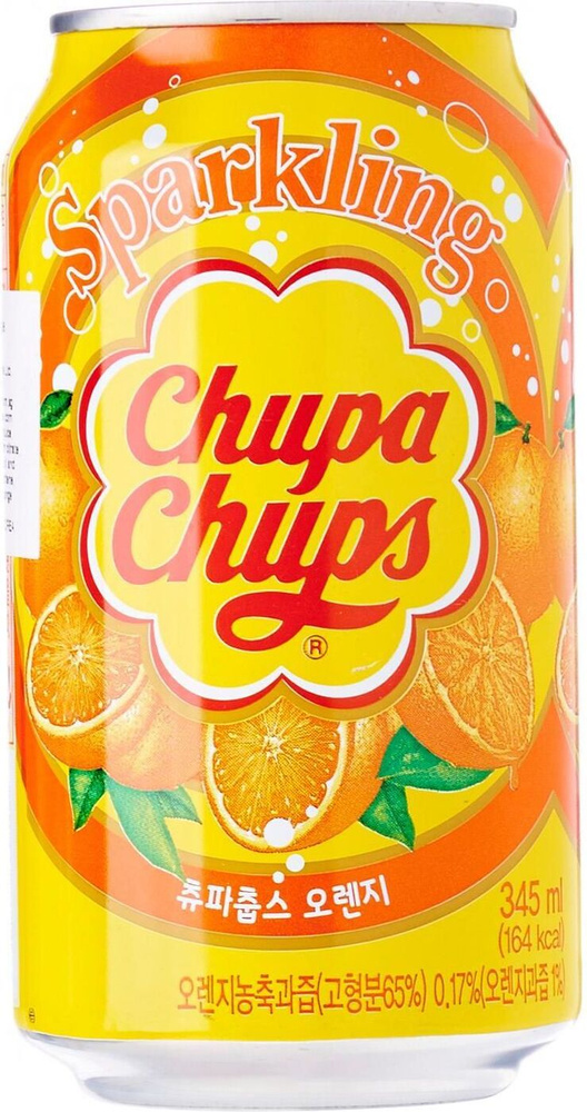 Газированный напиток Chupa Chups апельсин, 0,345 л #1