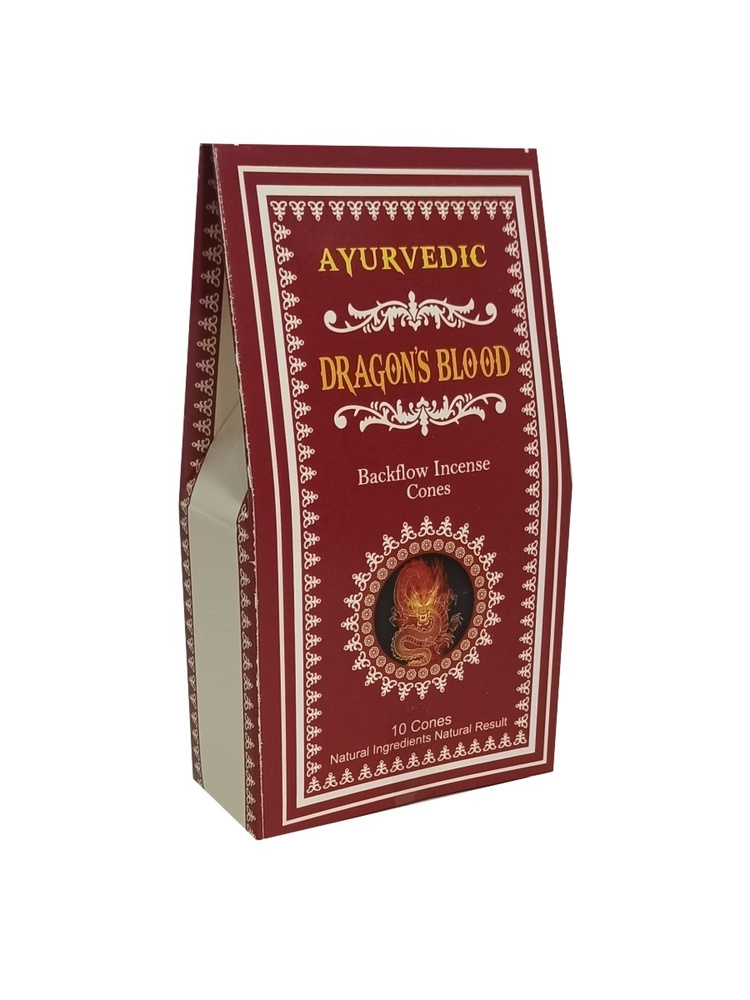 Благовония Аюрведик Кровь Дракона / Ayurvedic Dragos Blood, 10 конусов  #1