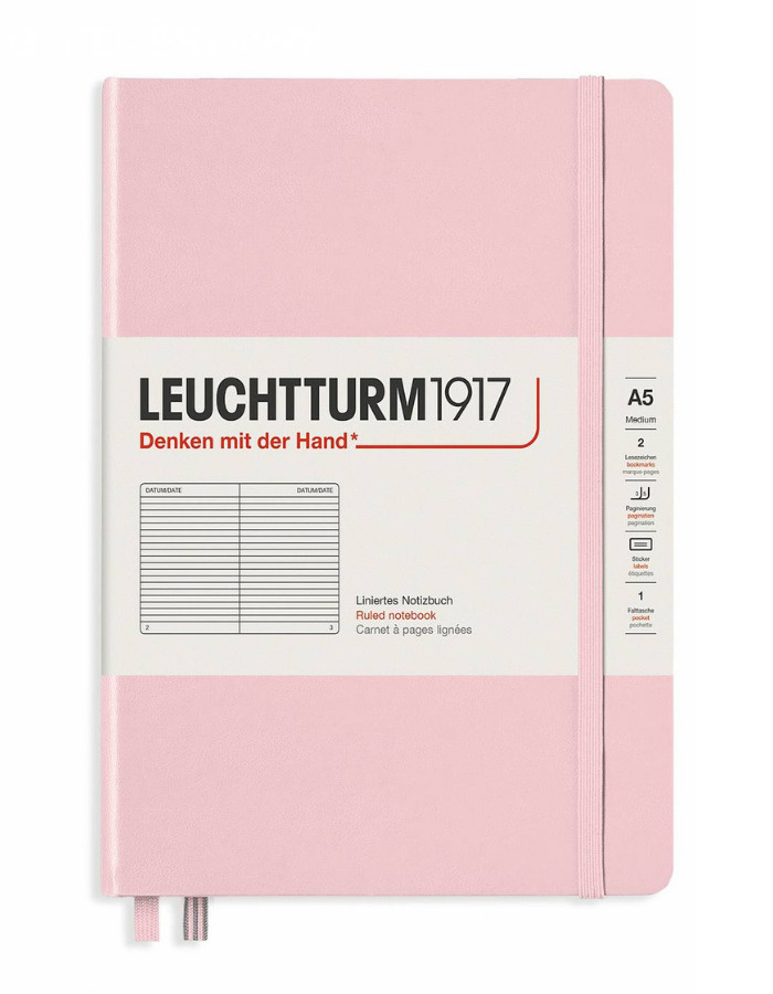 Блокнот Leuchtturm1917 Medium A5, в линейку, пудровый #1
