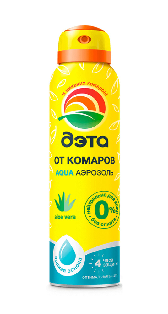 ДЭТА-АКВА Аэрозоль от комаров aloe vera, 150 мл #1