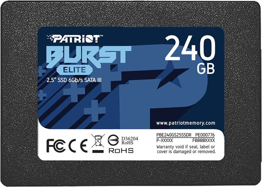 Patriot Memory 240 ГБ Внутренний SSD-диск Burst Elite 2.5" SATA3 6.0 Гбит/с (PBE240GS25SSDR)  #1