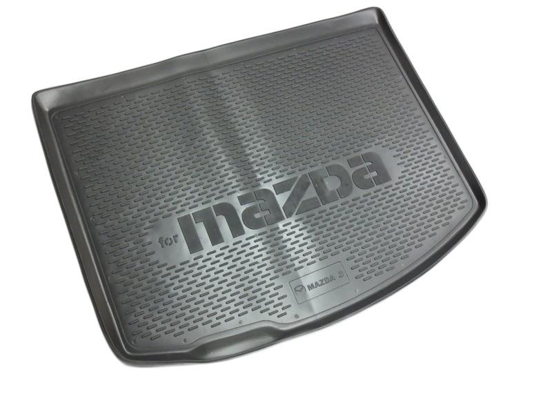 Коврик в багажник Mazda 3 (BL) хэтчбек 2009-2013. Цвет чёрный #1