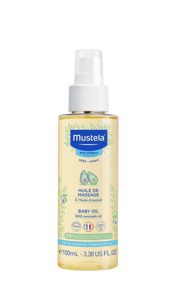 Mustela Масло массажное  для новорожденных, 100 мл #1