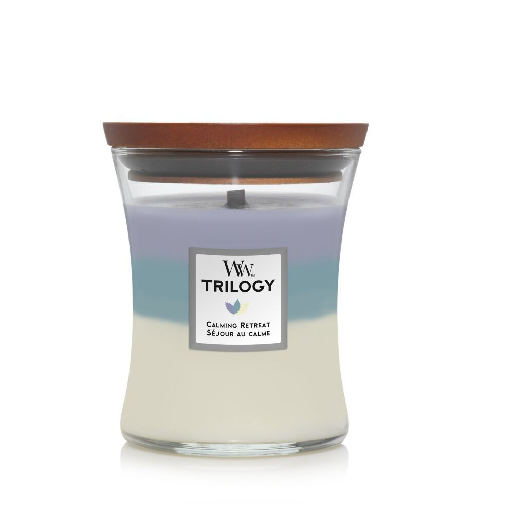 WoodWick Свеча ароматическая "трилогия Успокаивающий ретрит 275гр.", 11 см, 1 шт  #1