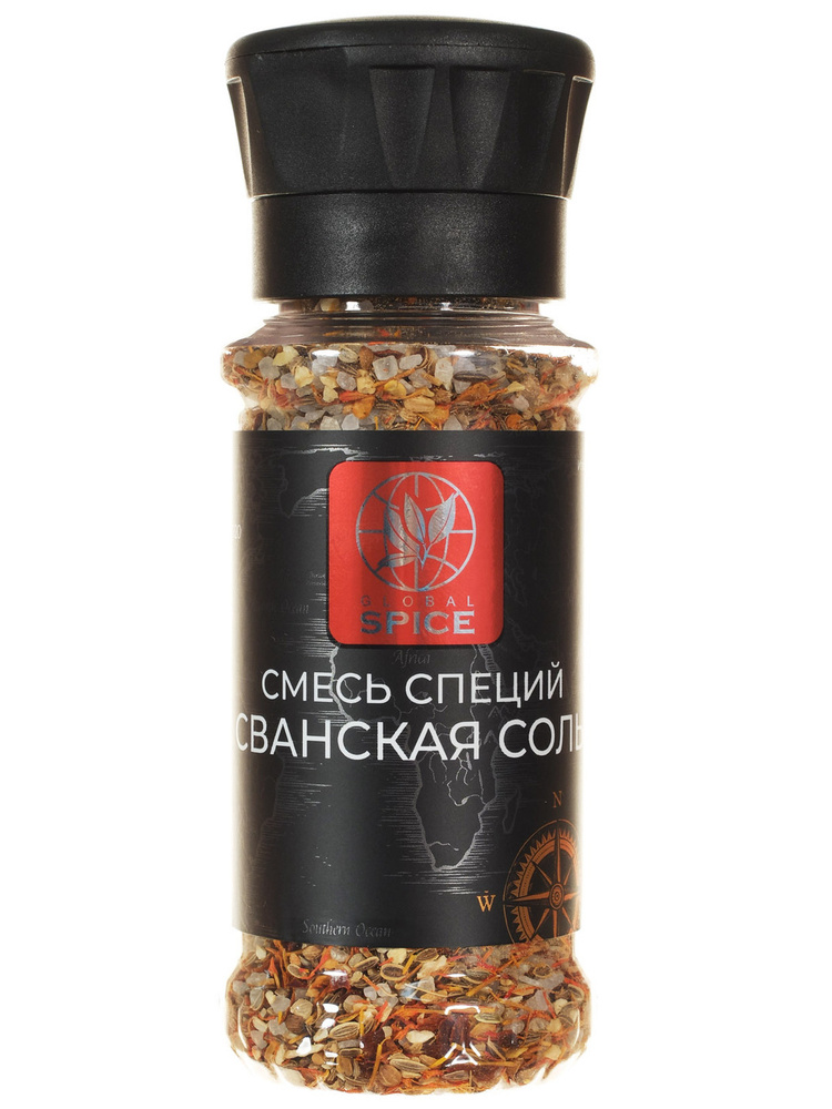 Сванская соль со специями Global Spice, 140 г, Мельница малая многоразовая  #1