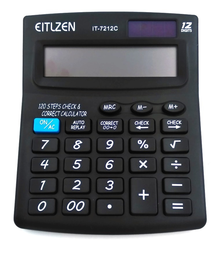 Калькулятор 12 разрядов настольный малый DS-7212/7212C для вычислений, калькулятор для ЕГЭ для школы #1