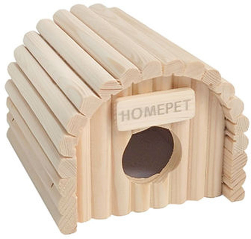 Homepet / Домик Хоумпет для мелких грызунов деревянный Ракушка, 12,5 см х 13 см х 10,5 см  #1