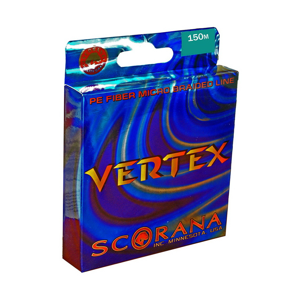 Шнур плетеный Scorana "Vertex" тем.зел. 0.40mm 150m #1