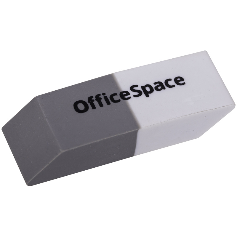 120 шт., Ластик OfficeSpace, скошенный, комбинированный, термопластичная резина, 41*14*8мм  #1