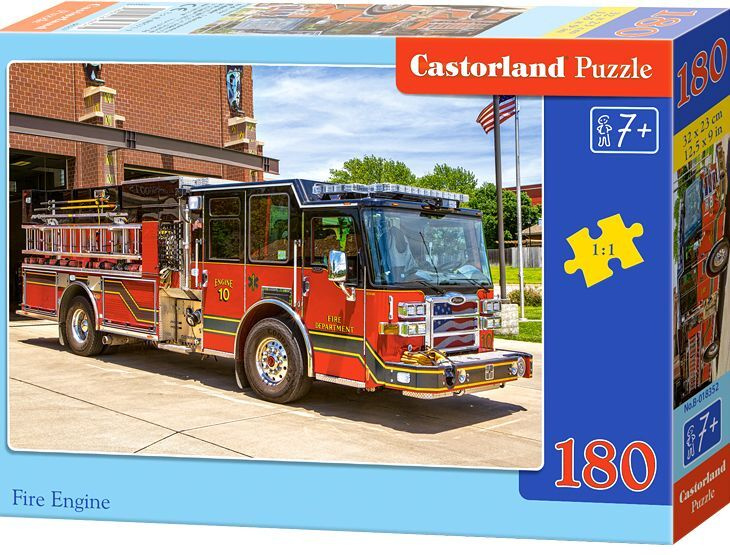 Пазлы для детей и малышей Castorland Пожарная машина, 180 элементов, деталей  #1