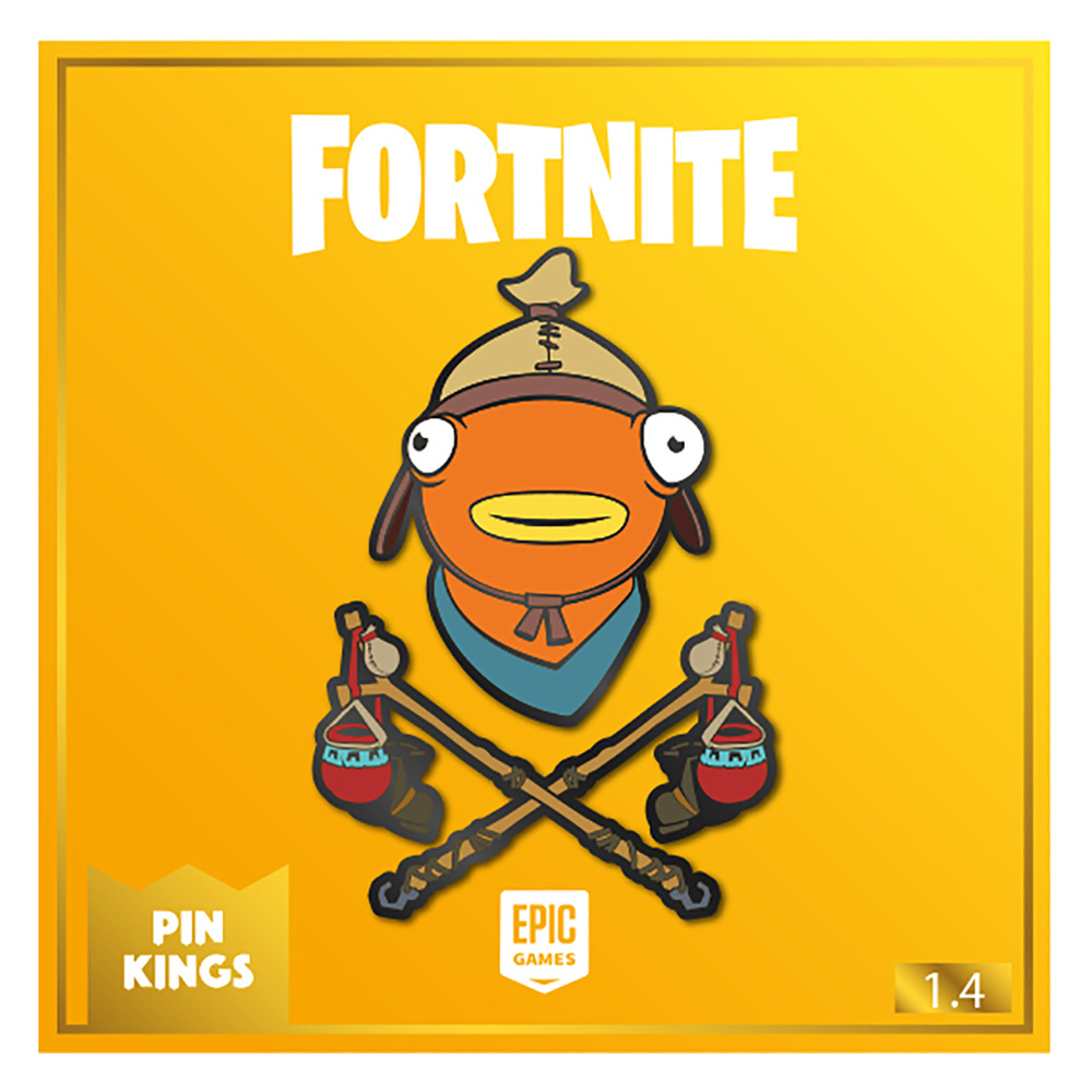Значок Pin Kings Fortnite (Фортнайт) 1.4 Fishsticks - набор из 2 шт. / брошь / подарок парню мужчине #1