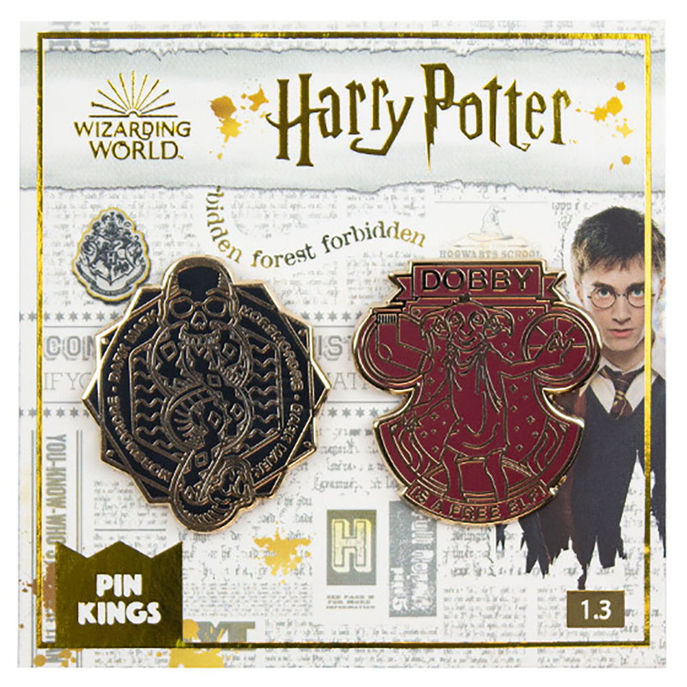 Значок Pin Kings Гарри Поттер (Harry Potter) 1.3 Чёрная метка и Добби - набор из 2 шт. / брошь / подарок #1