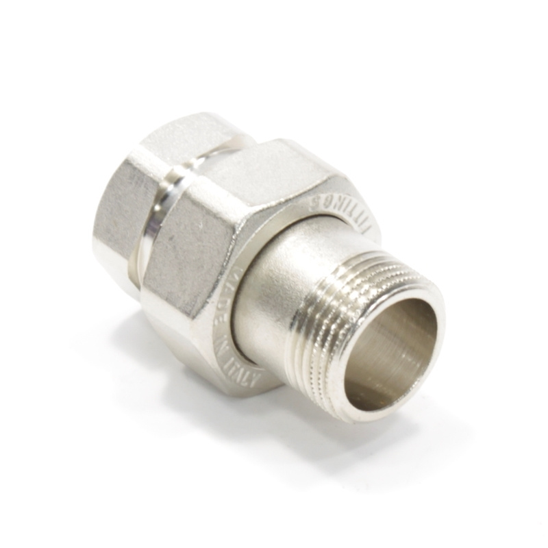 Американка 3/4"-3/4", General Fittings 2700 I2, резьба-резьба, вн.- нар., латунь (никель)  #1