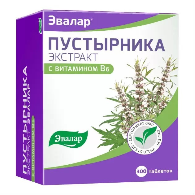 Эвалар Экстракт пустырника с витамином B6, 300 таблеток массой 0,23 г  #1