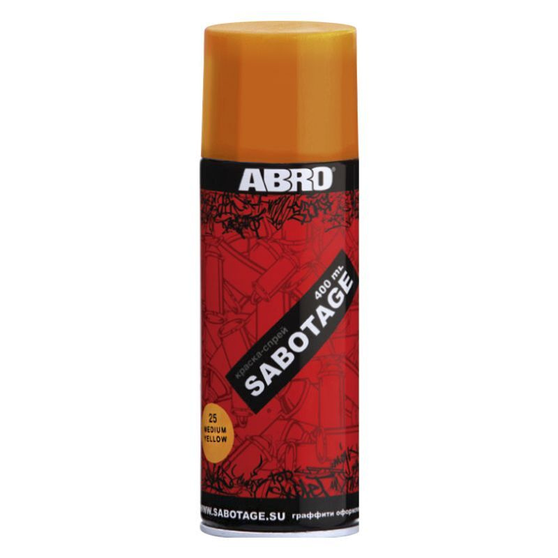 Краска аэрозольная Abro Sabotage 014 оранжевая 400 мл #1