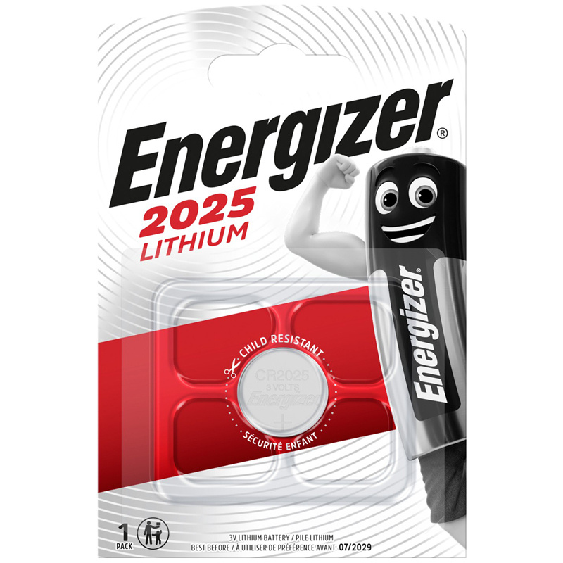 Energizer Батарейка CR2025, Литиевый тип, 3 В, 2 шт #1