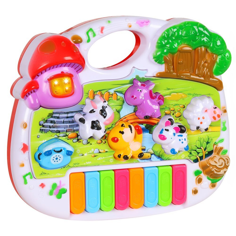 Музыкальная игрушка Пианино детское с мелодиями и световыми эффектами  #1