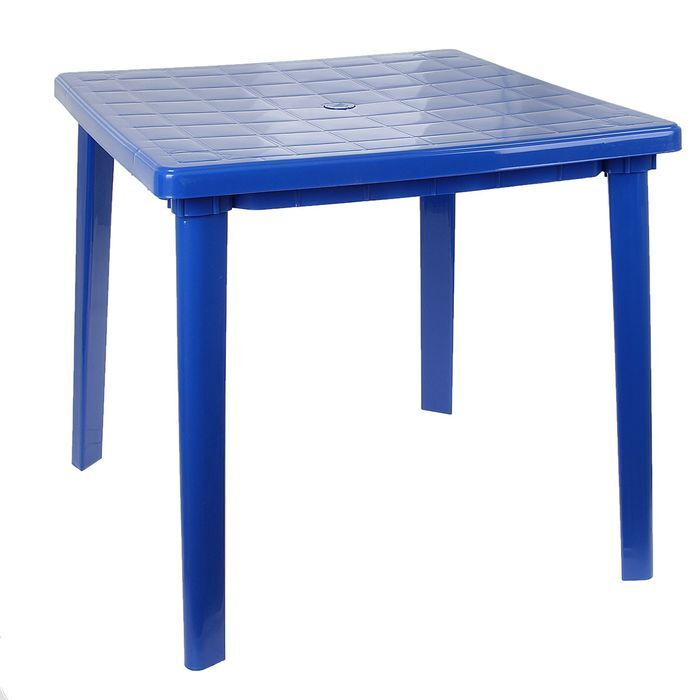 Стол квадратный, размер 80 х 80 х 74 см, цвет синий #1