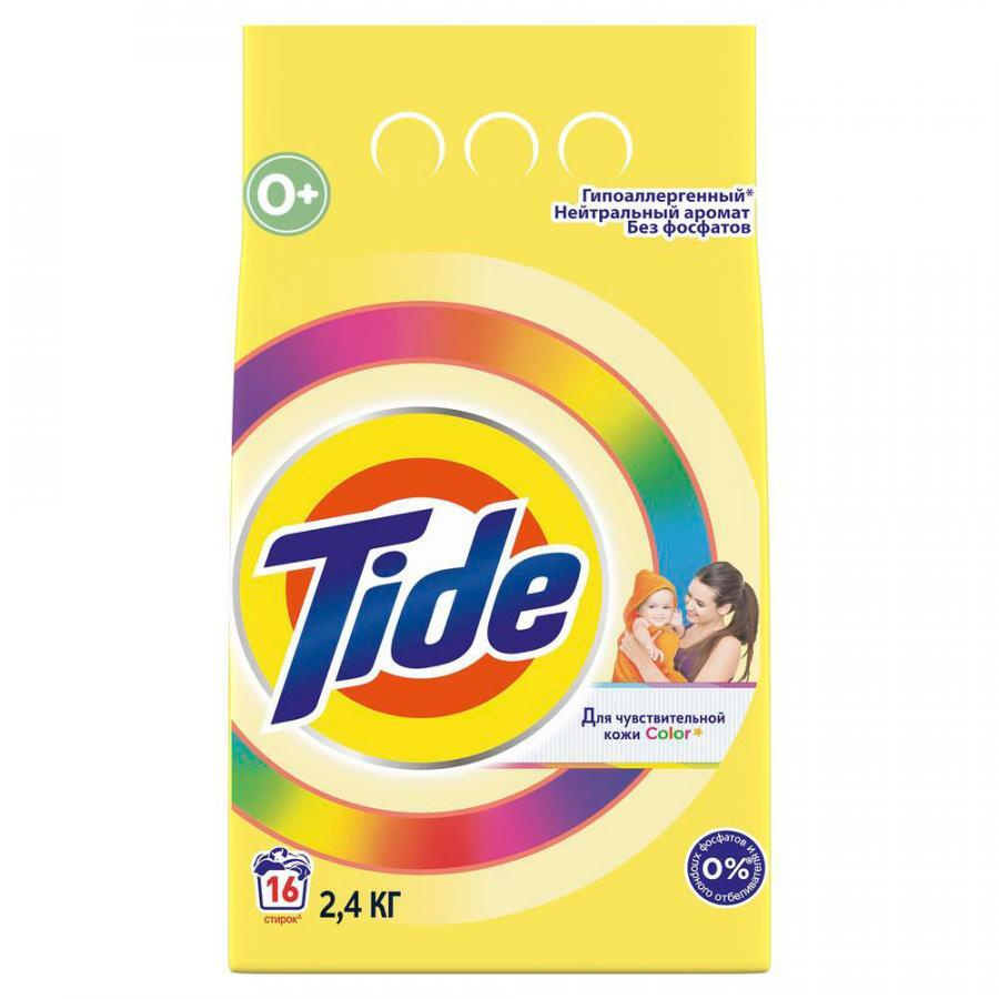 Стиральный порошок Tide Color для чувствительной кожи, 2.4кг, 4 штуки.  #1