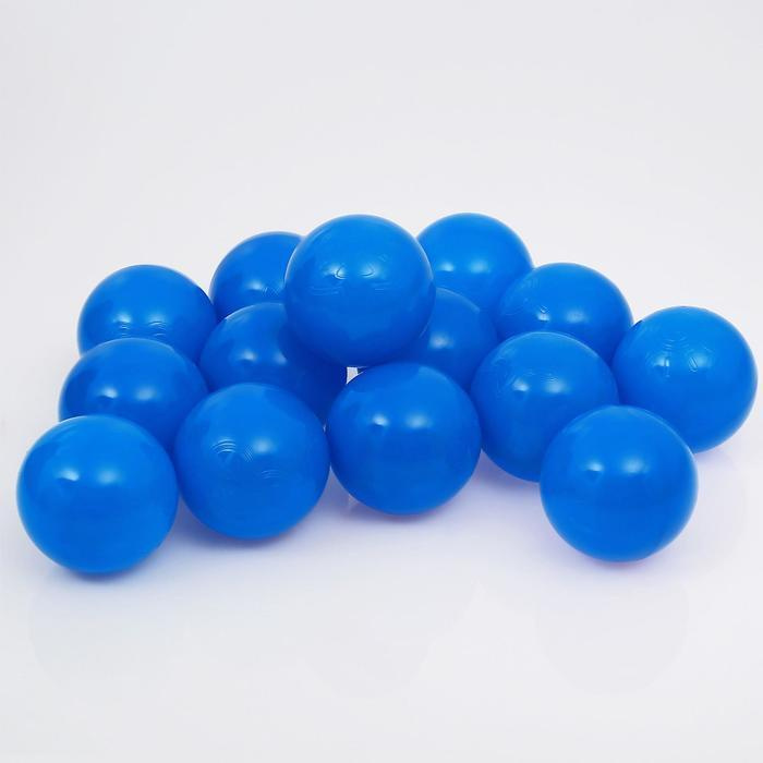Шарики для сухого бассейна с рисунком, диаметр шара 7,5 см, набор 500 штук, цвет синий  #1