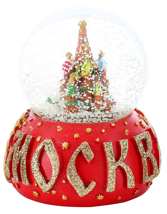 Снежный шар Москва красный, диаметр шара 65мм #1