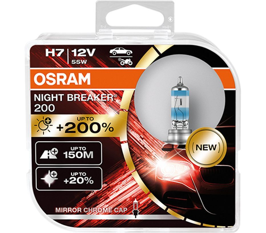 OSRAM Лампа автомобильная H7, 2 шт. арт. 64210NB200HCB #1