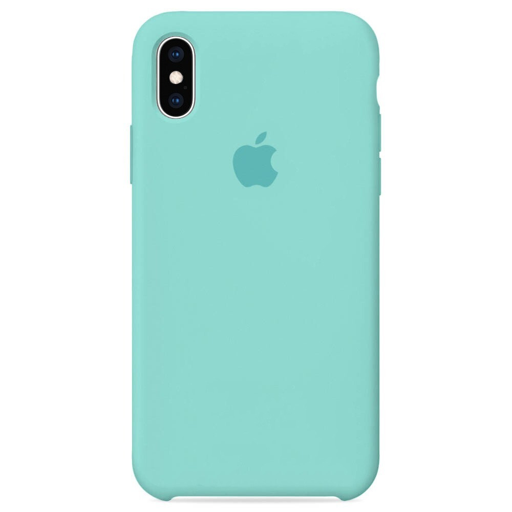 Силиконовый чехол для смартфона Silicone Case на iPhone Xs MAX / Айфон Xs MAX с логотипом, бирюзовый #1