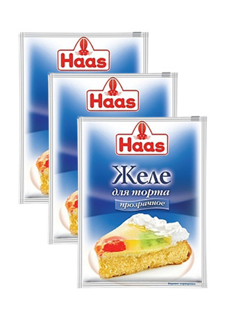 Haas желе для торта прозрачное, 11гр х 3 упаковки #1