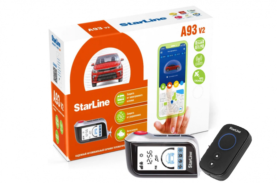 Автосигнализация StarLine A93 v2 2CAN+2LIN GSM-LTE+GPS (автозапуск, 2 брелка, GSM, GPS)  #1