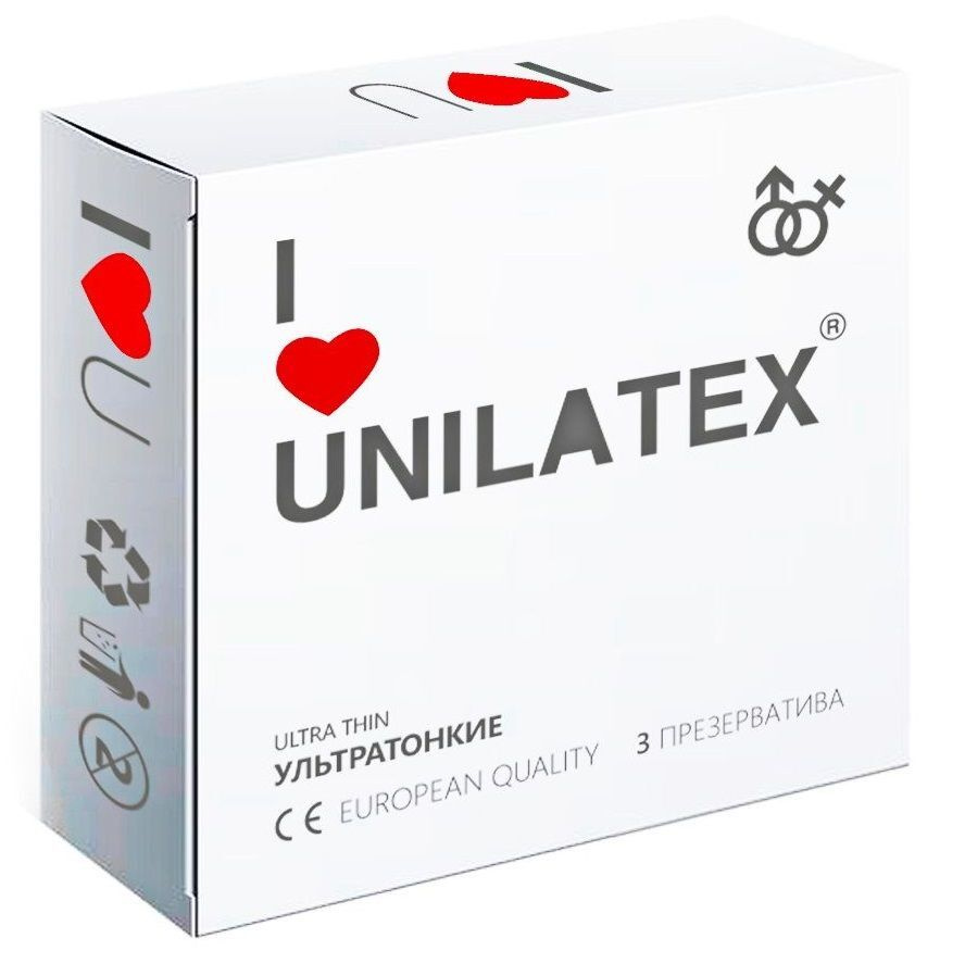 Ультратонкие презервативы Unilatex Ultra Thin - 3 шт. #1