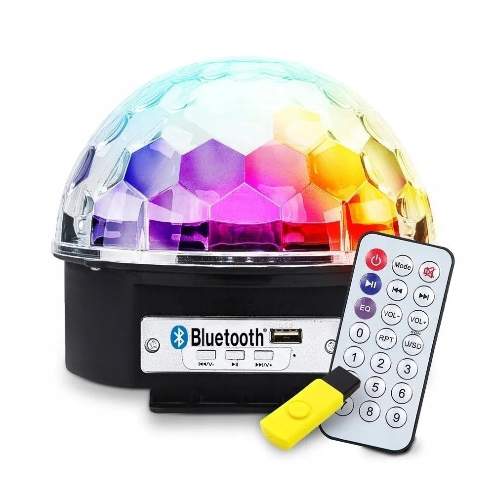 Светодиодный диско шар Цветомузыка Magic Ball Проектор Bluetooth светильник 6 цветов 3 режима  #1