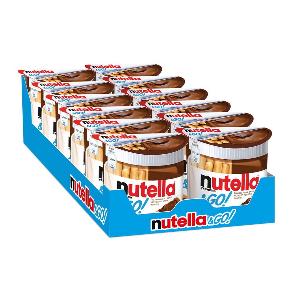 Набор Nutella&Go! Хлебные палочки и ореховая паста с какао 12 шт по 52 г  #1