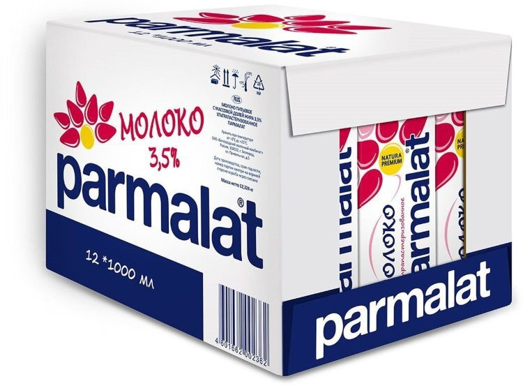 Молоко Parmalat Natura Premium ультрапастеризованное 3.5%, 1 л (12 штук)  #1
