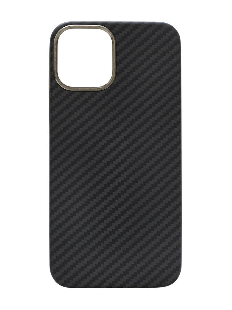 Кевларовый чехол с ободком для камеры DiXiS Carbon Case для iPhone 13 Pro (B13PRO-CMO) матовый черный #1
