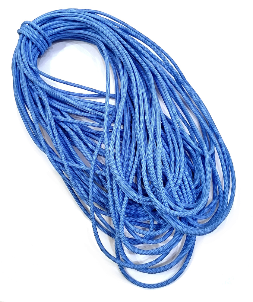 Эластичный шнур 3,5мм, круглое сечение, полиэстер, голубой, 25 метров  #1
