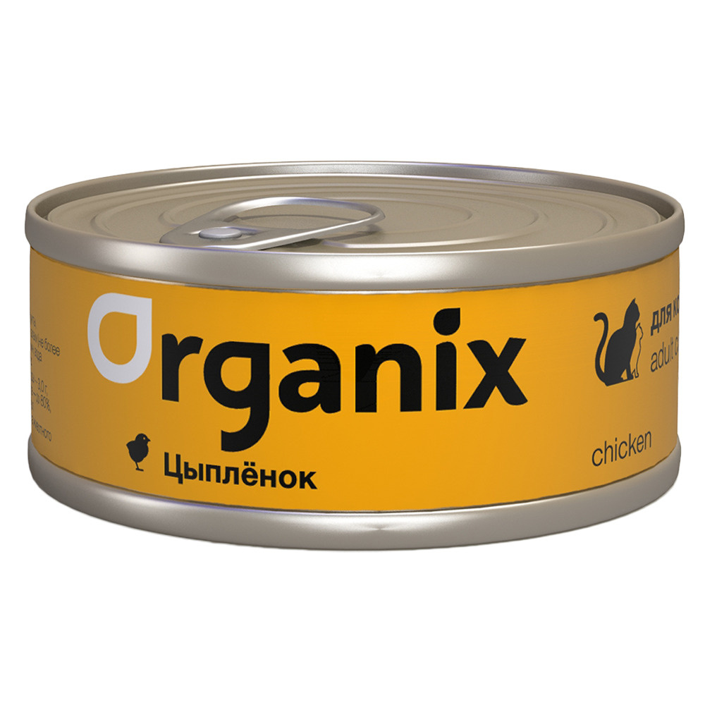 Organix консервы для кошек, с цыпленком, 24 шт. по 100 гр. #1