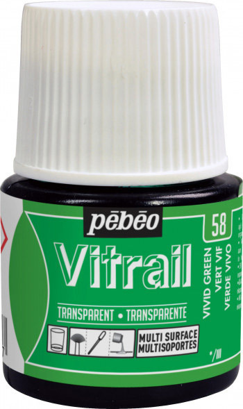 Краска Pebeo Vitrail 45ml, 58 ярко-зеленый #1