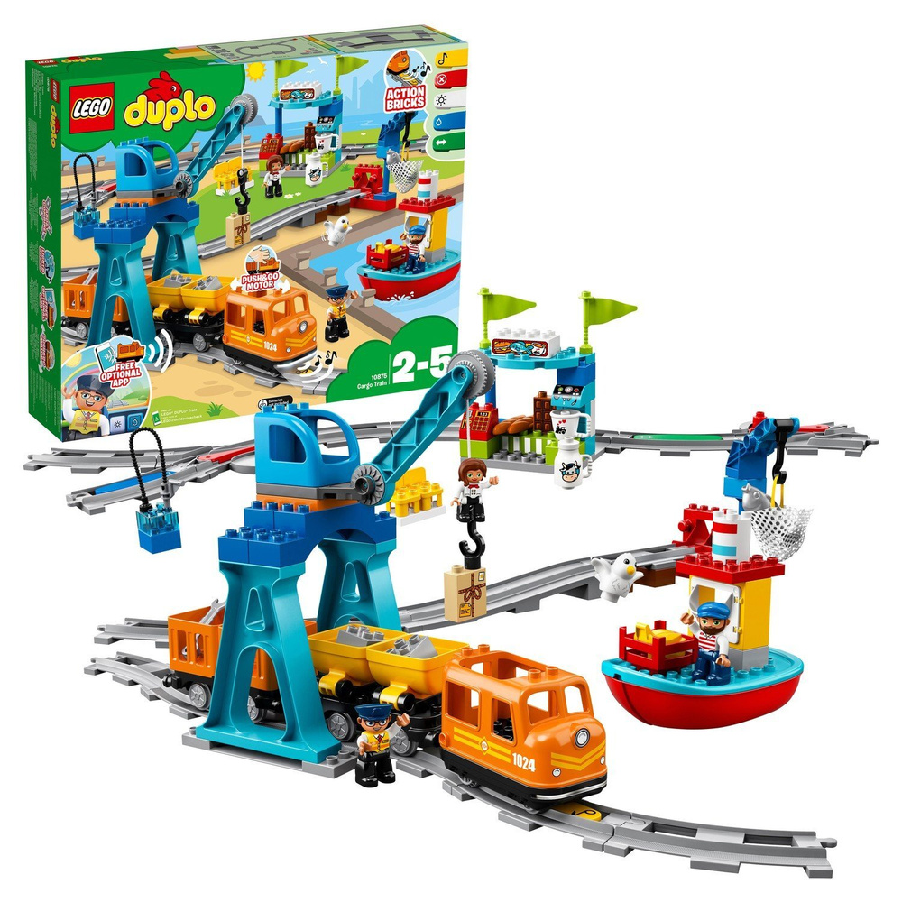 Конструктор LEGO DUPLO Town Грузовой поезд 10875 #1
