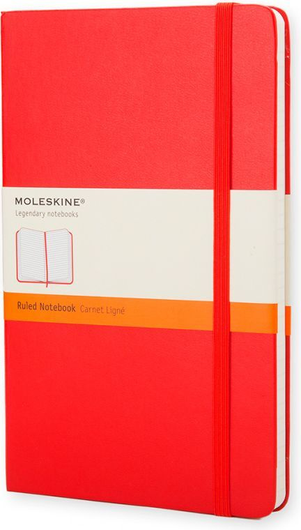 Записная книжка в линейку Moleskine Classic Large, В6, сшитый, полиуретан, 120 л, красный  #1