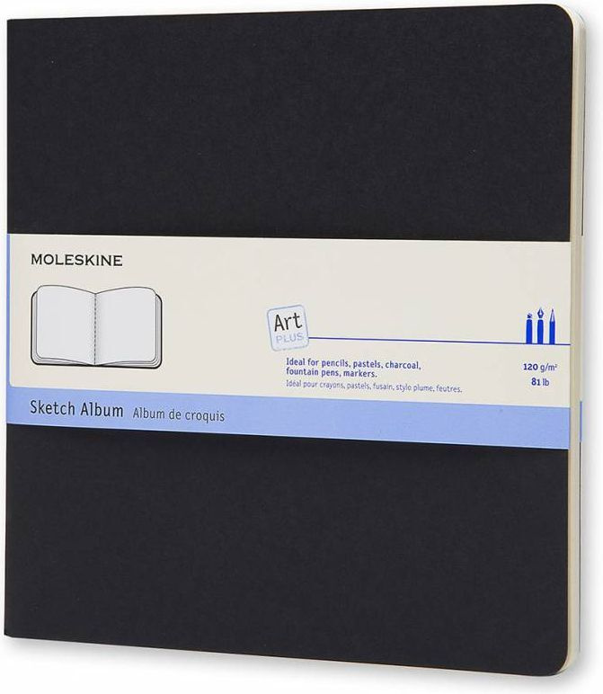 Блокнот для рисования Moleskine CAHIER SKETCH ALBUM, клеевой, картон, 88 л, черный  #1