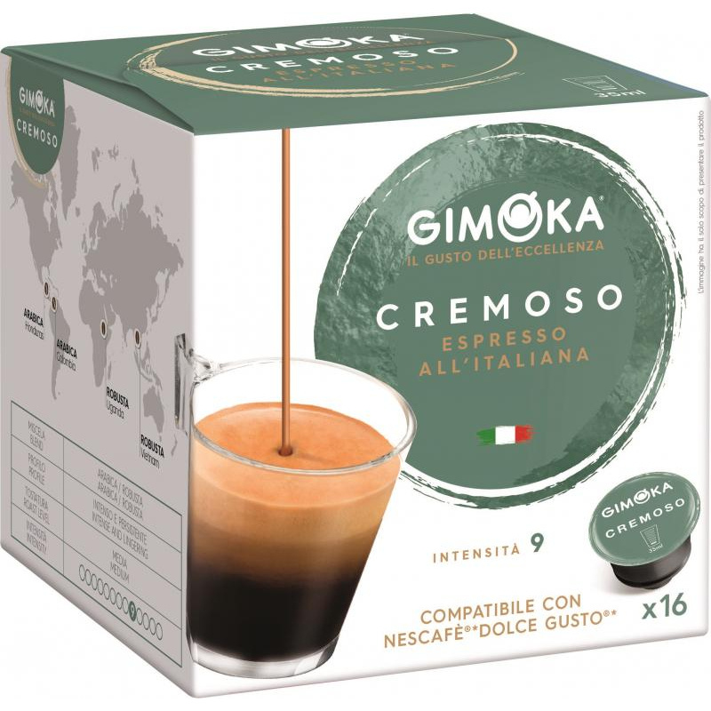 Кофе в капсулах для кофемашин Gimoka Dolce Gusto Espresso Cremosso, 16 шт./уп.  #1
