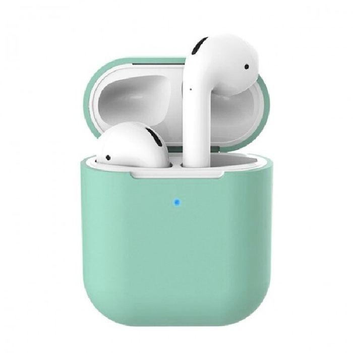 Силиконовый чехол для наушников Silicone Case для Apple AirPods, spearmint green  #1