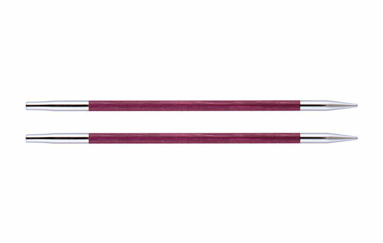 Спицы для вязания Knit Pro съемные, стандартные, деревянные Royale 4мм, розовая фуксия, арт.29255  #1