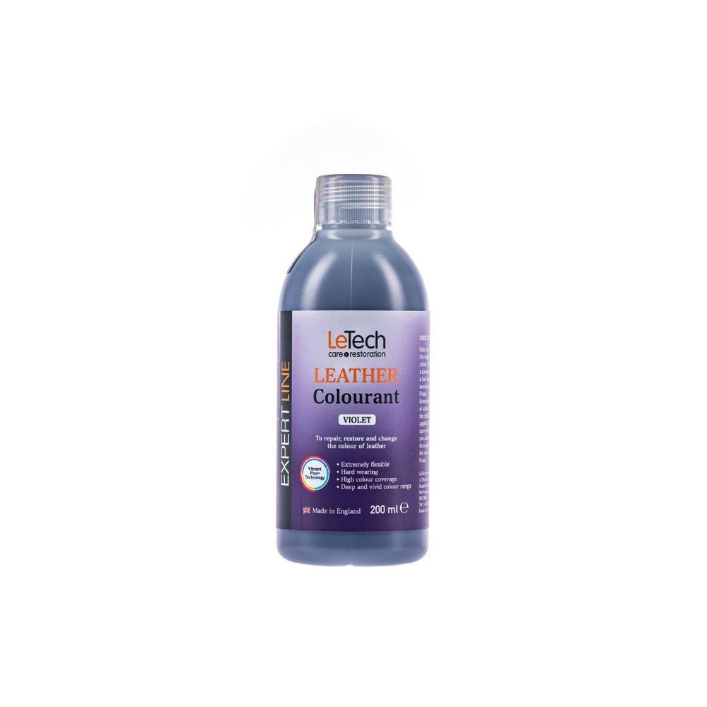 Краска для кожи, фиолетовый, LeTech (Leather Colourant) Violet 200 ml #1