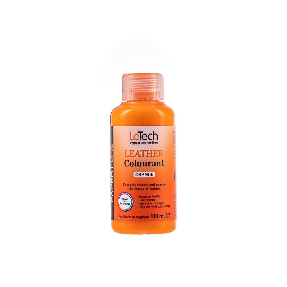 Краска для кожи, оранжевый, LeTech (Leather Colourant)  Orange 100 ml #1