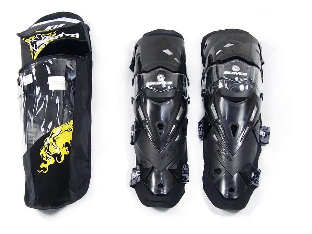 Наколенники SCOYCO К-12 черного цвета для защиты ног в мотоспорте  #1