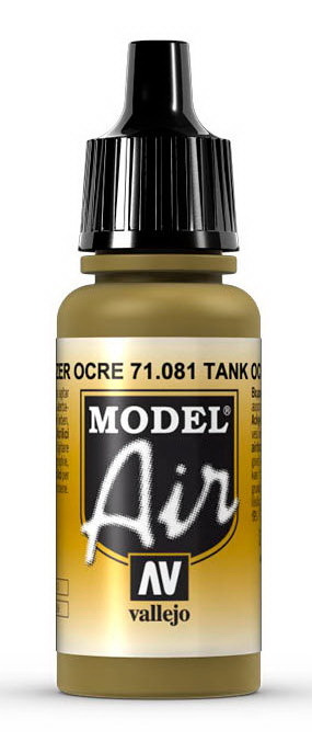 Краска Vallejo 081.  "Model Air"  Темно-желтый танк 17мл #1