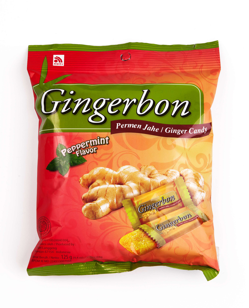 Gingerbon Конфеты имбирные мармеладные со вкусом перечной мяты Ginger Candy with Peppermint, 125 гр  #1