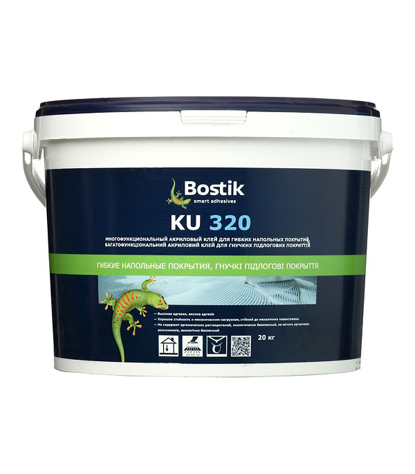 Клей для напольных ПВХ покрытий Bostik KU 320 20 кг #1